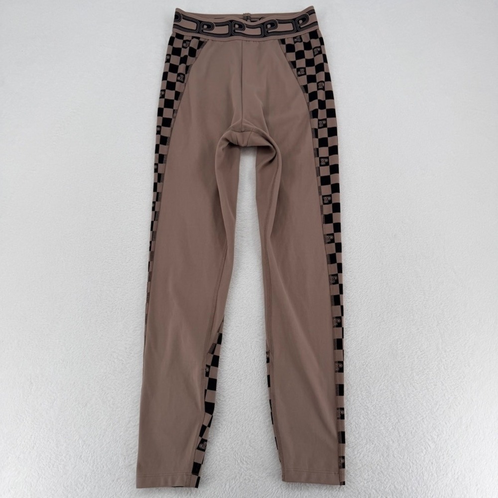 Pink Active VS Checkered Leggings Brown Black Medium